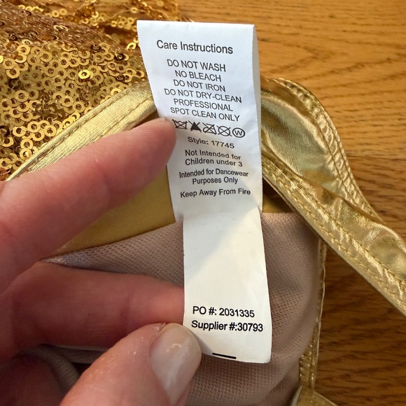 Gold Girl's Glitter Sparkle Dance Flapper Costume - Picture 10 of 10